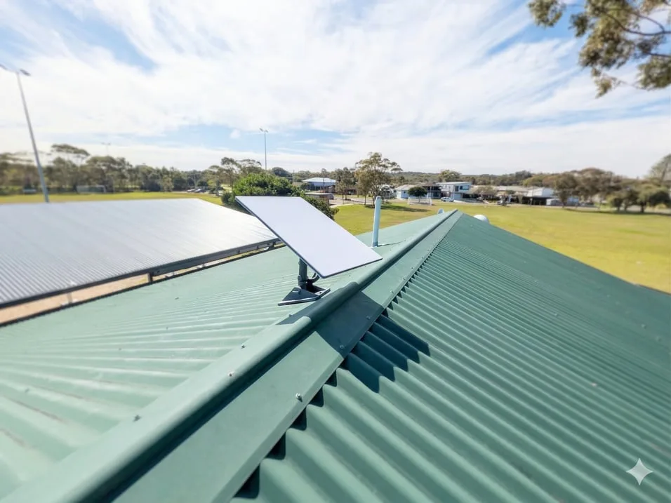 Starlink dish installed on a Lake Macquarie property roof